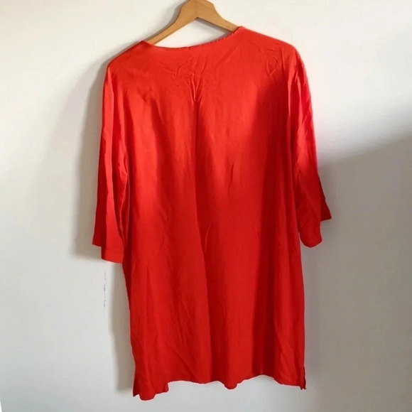 H&M lightweight bright red long sleeve Shirt Dress size 14 - Picture 6 of 8